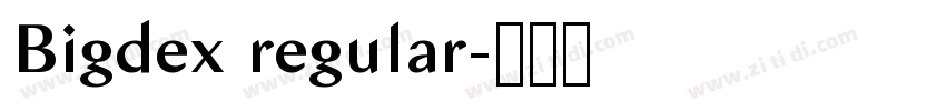 Bigdex regular字体转换